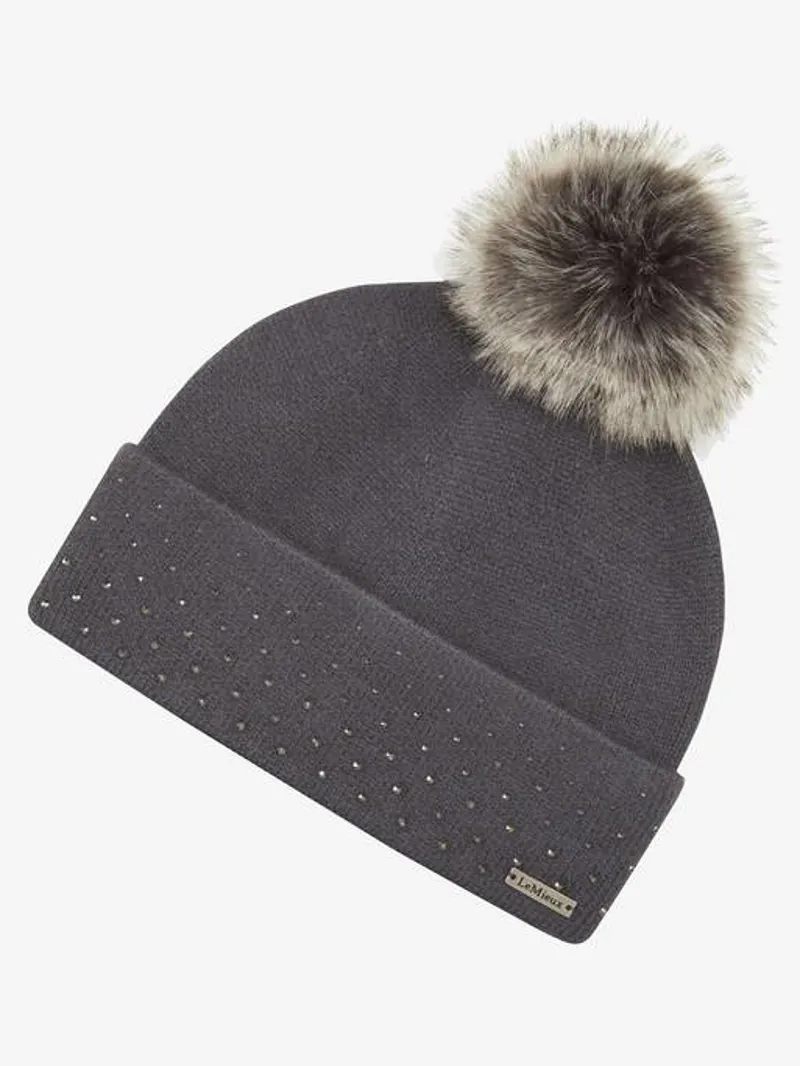 LeMieux Sparkle Beanie Hat in Graphite